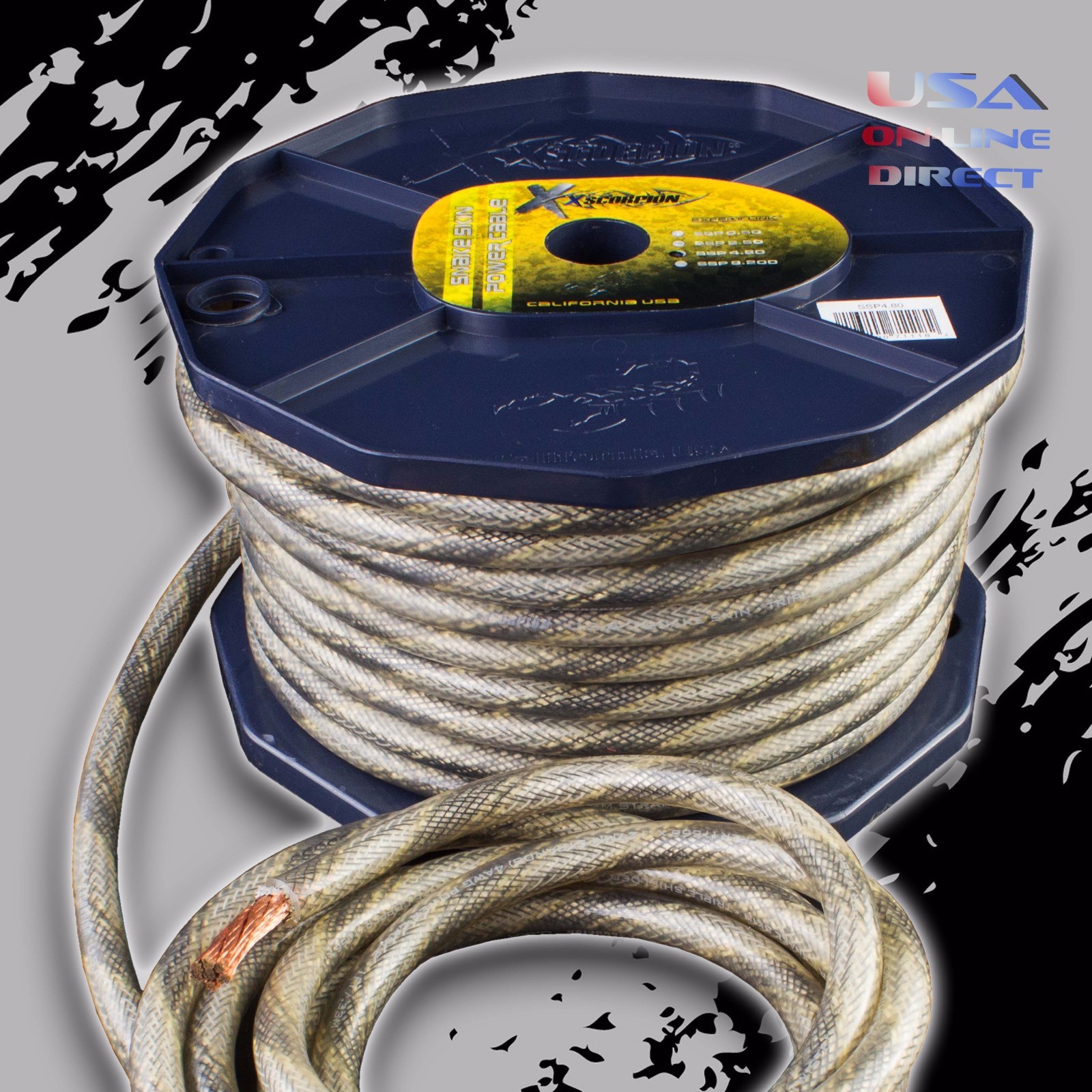 4 Gauge 80ft SNAKESKIN Power Ground OFC Wire Copper Marine