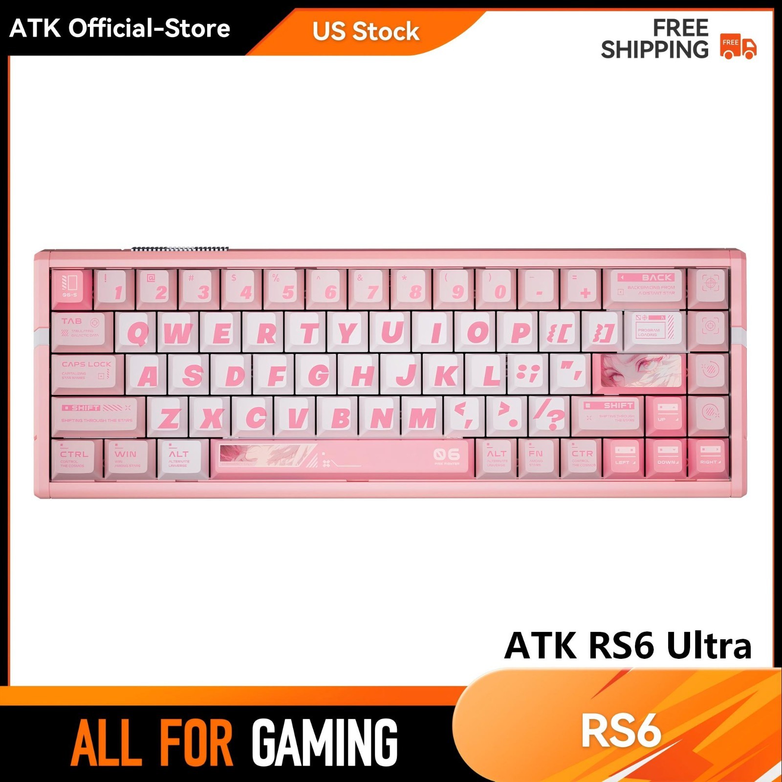 ATK RS6 ホワイト Amazon.com: ATK RS6 Ultra Hall Effect Gaming Keyboard – 65