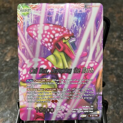 Cell Max Devouring the Earth P-517 Leader Foil Dragon Ball Super Card Game | NM