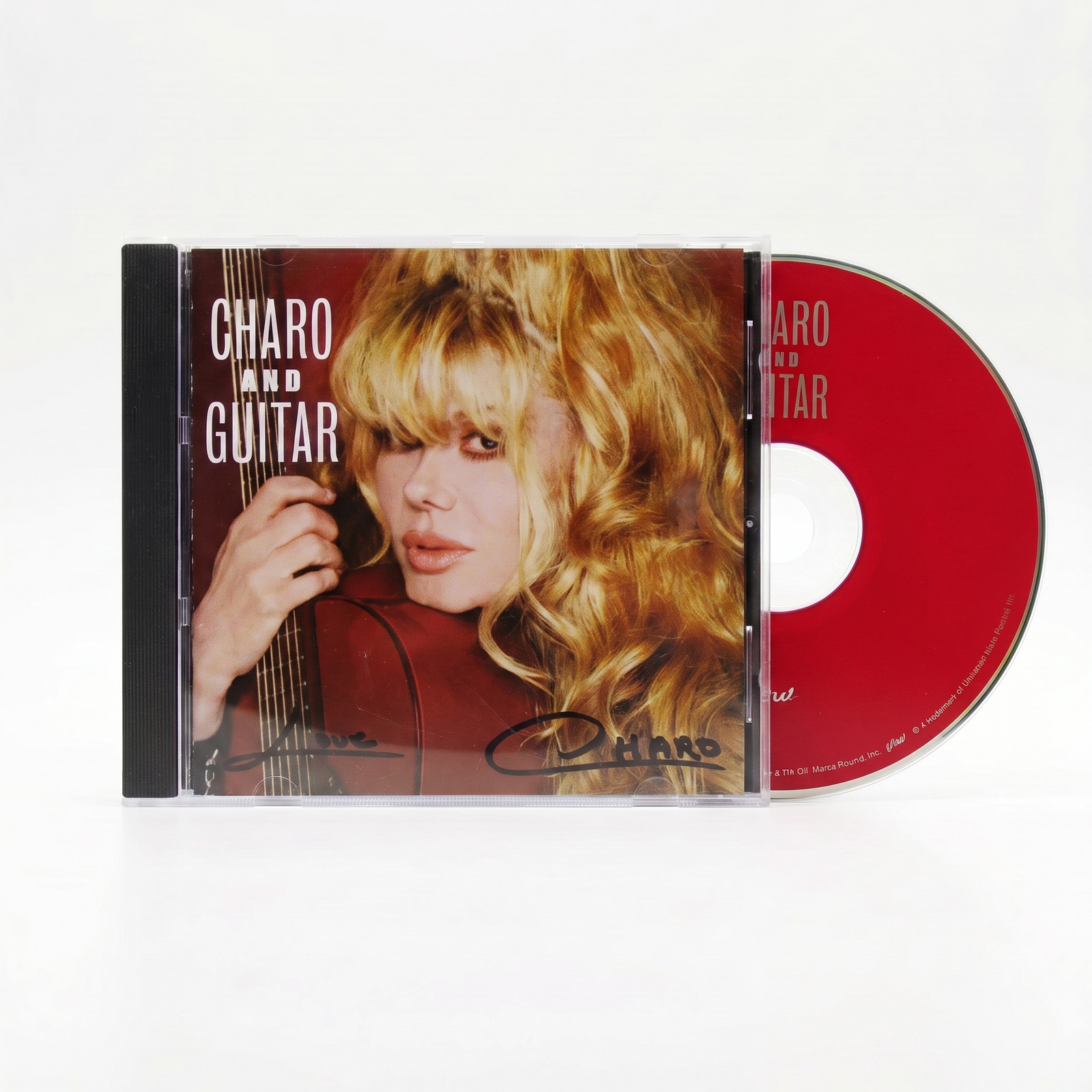 CHARO And Guitar SIGNED CD 2006 Bolero Flamenco Latin Music Singer AUTOGRAPHED