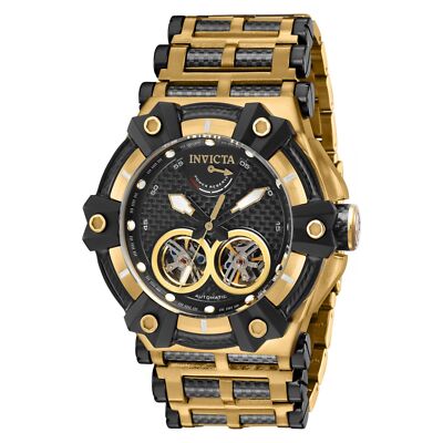 Pre-owned Invicta Watch  37289 Carbon Hawk Men 54 Carbon Fiber, Stainless Steel