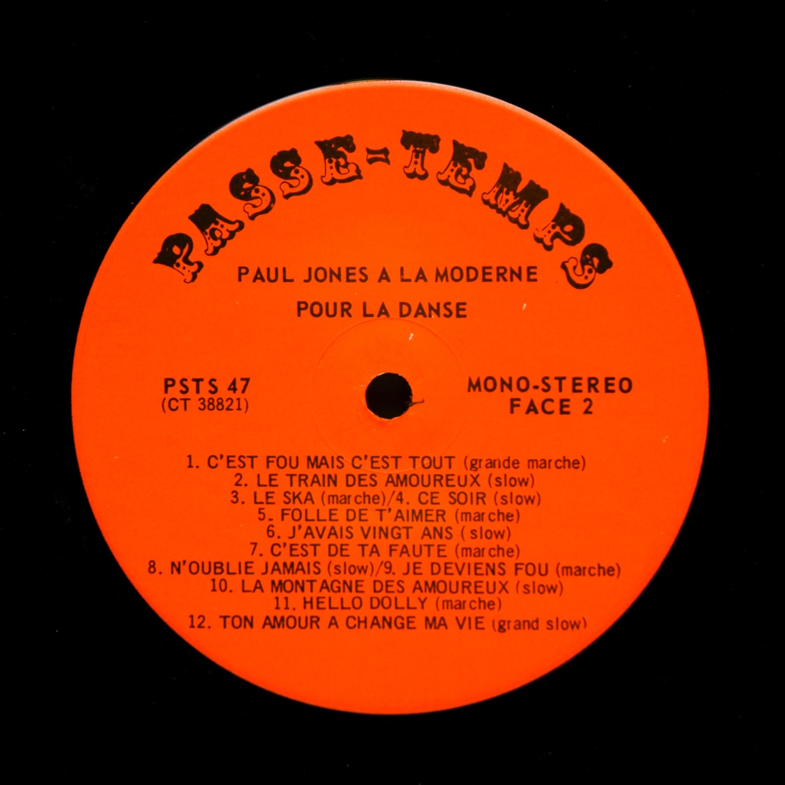 Paul Jones A La Canadienne LP Vinyl Album Record Passe Temps PSTS 47