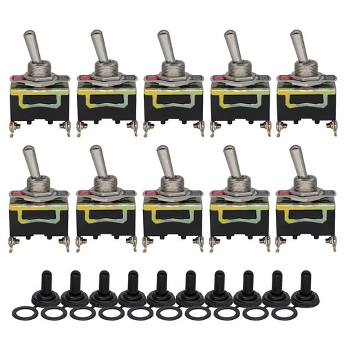 5Pc 12V Toggle Flick Switch WATERPROOF SPST ON OFF For Marine Car - Foto 9