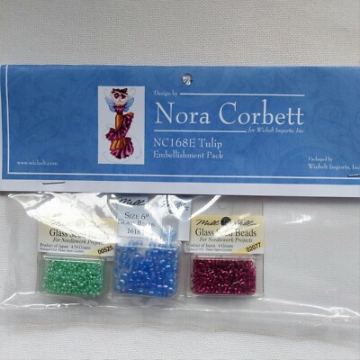 Tulip- Spring Garden Pixie Cross Stitch Embellishment Pack Nora Corbett NC168E