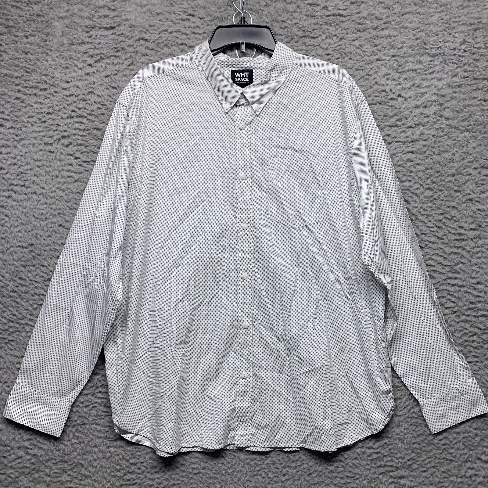 WHT Shaun White Space White Shirt Mens XXL Button Down Micro