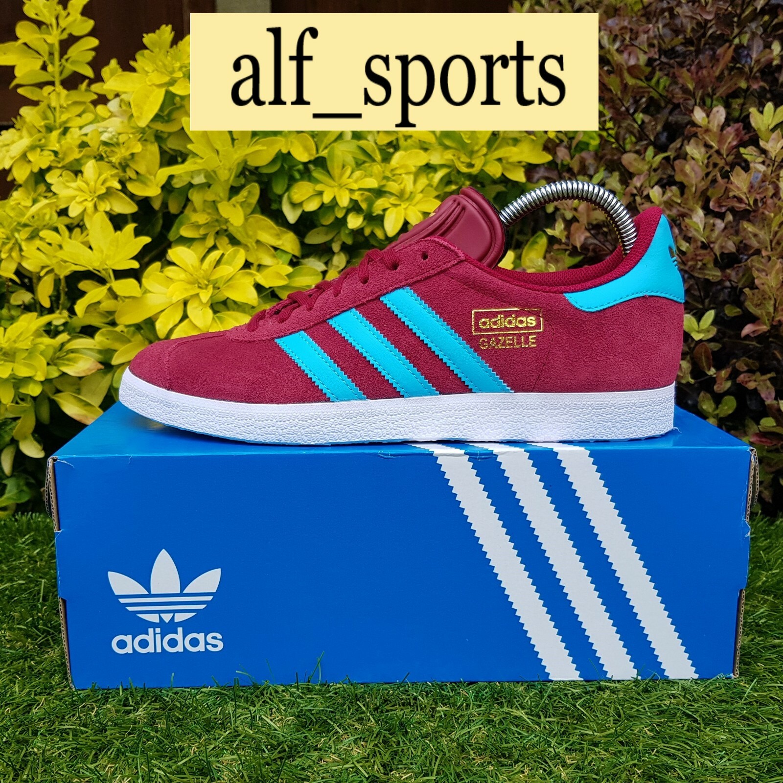 Bnwb Adidas Originals 350 Trainers Claret Blue West Ham Villa Burnley Uk 7 For Sale Ebay