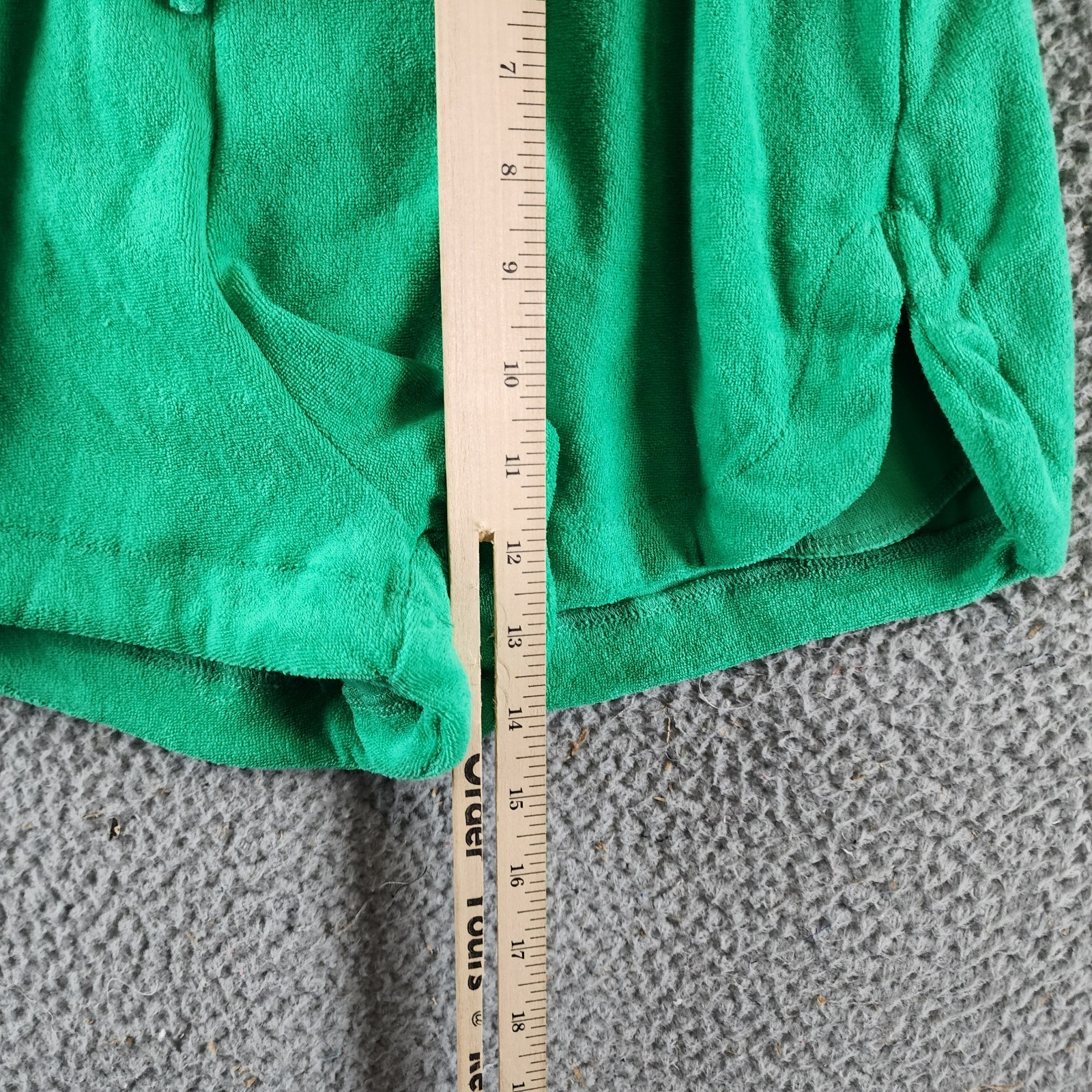Elan Elastic Waistband Swim Cover Up Shorts Women's S Green Bright Solid Pull On - Picture 7 of 19