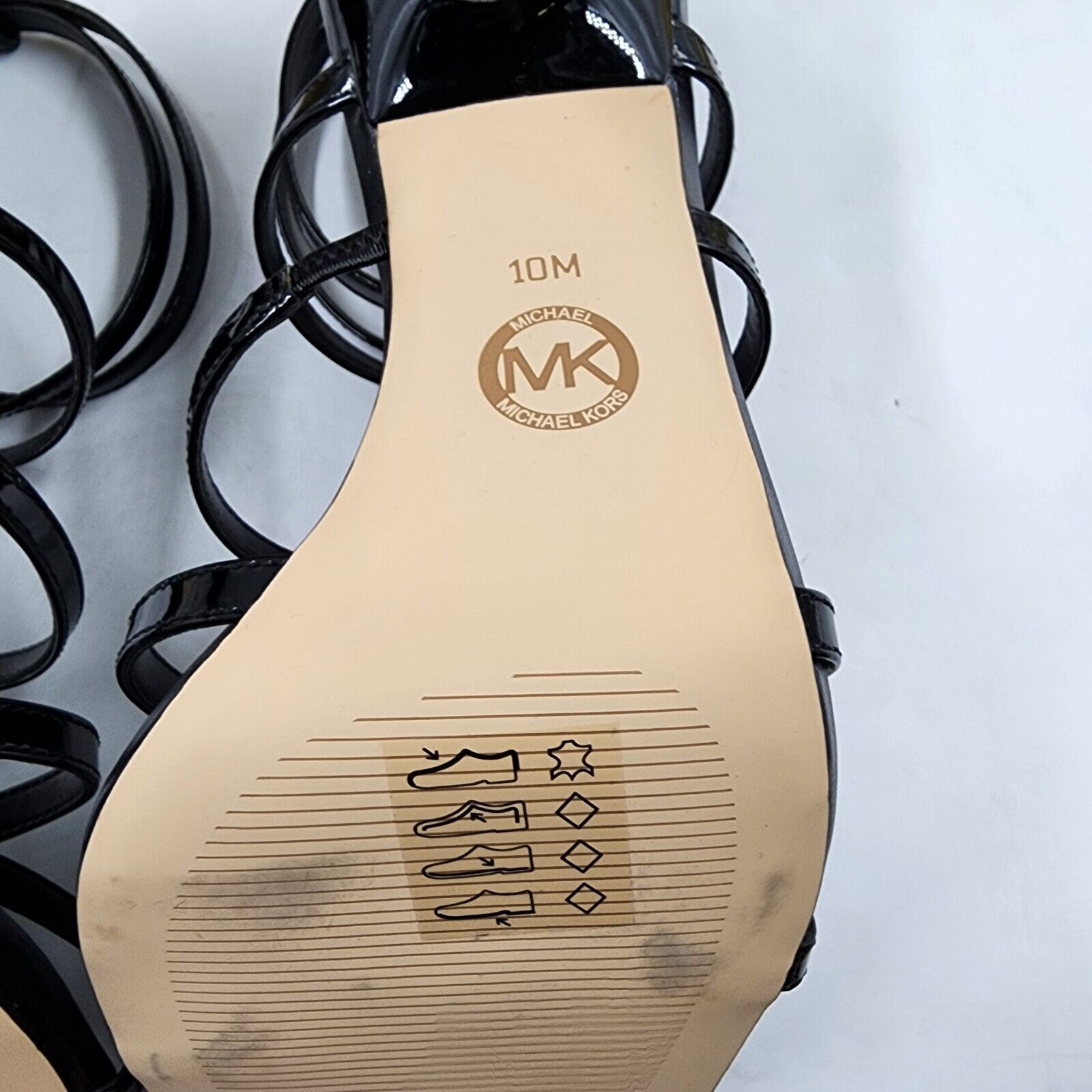 MICHAEL Michael Kors Imani Strappy High Heel Sandals Women 10M Black Ankle Strap - Picture 14 of 17