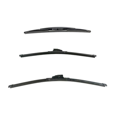 Ice & Exact Fit Windshield Wiper Blade Front & Rear 3pc Set