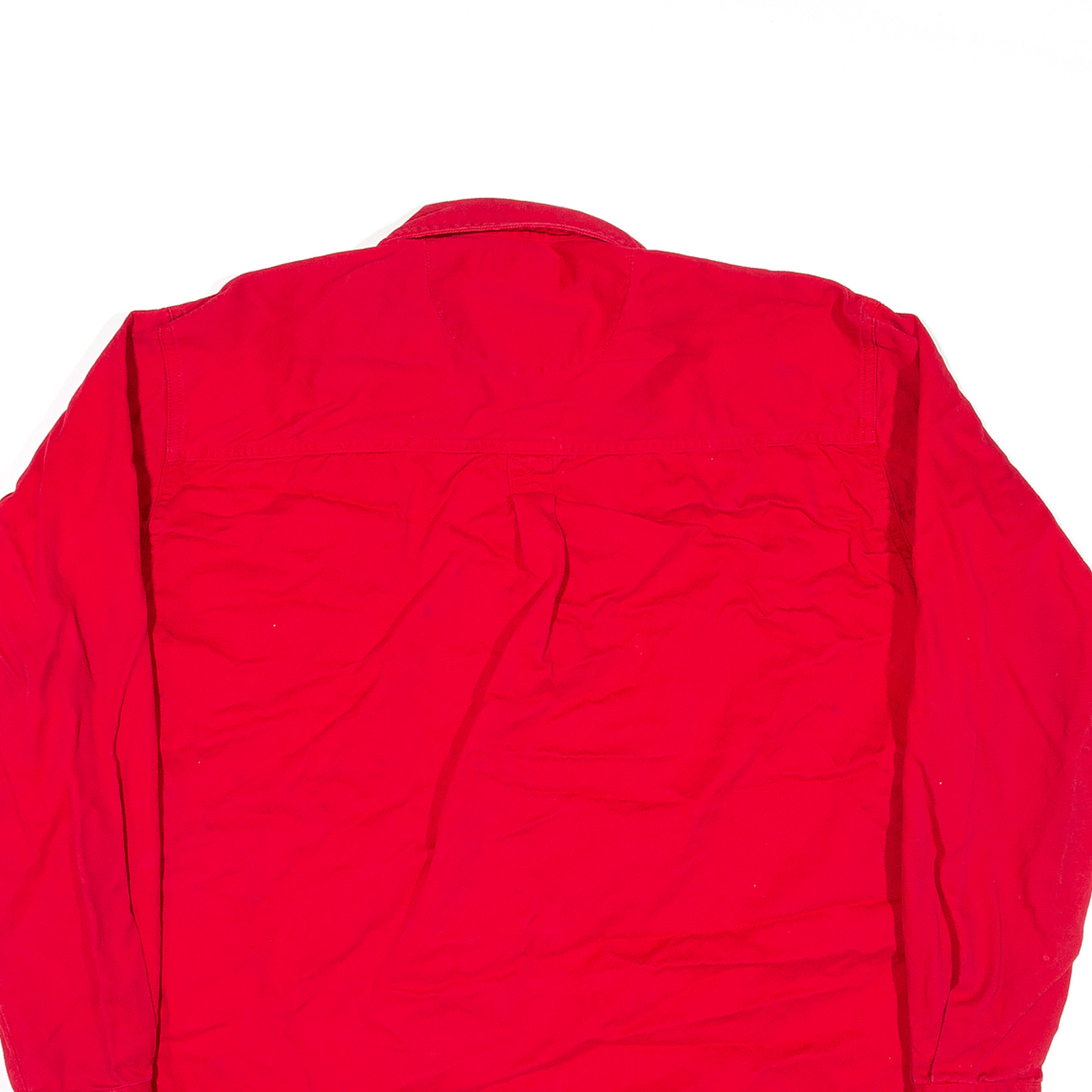 MOUNTAIN LAND Mens Plain Shirt Red Long Sleeve S - Picture 4 of 6