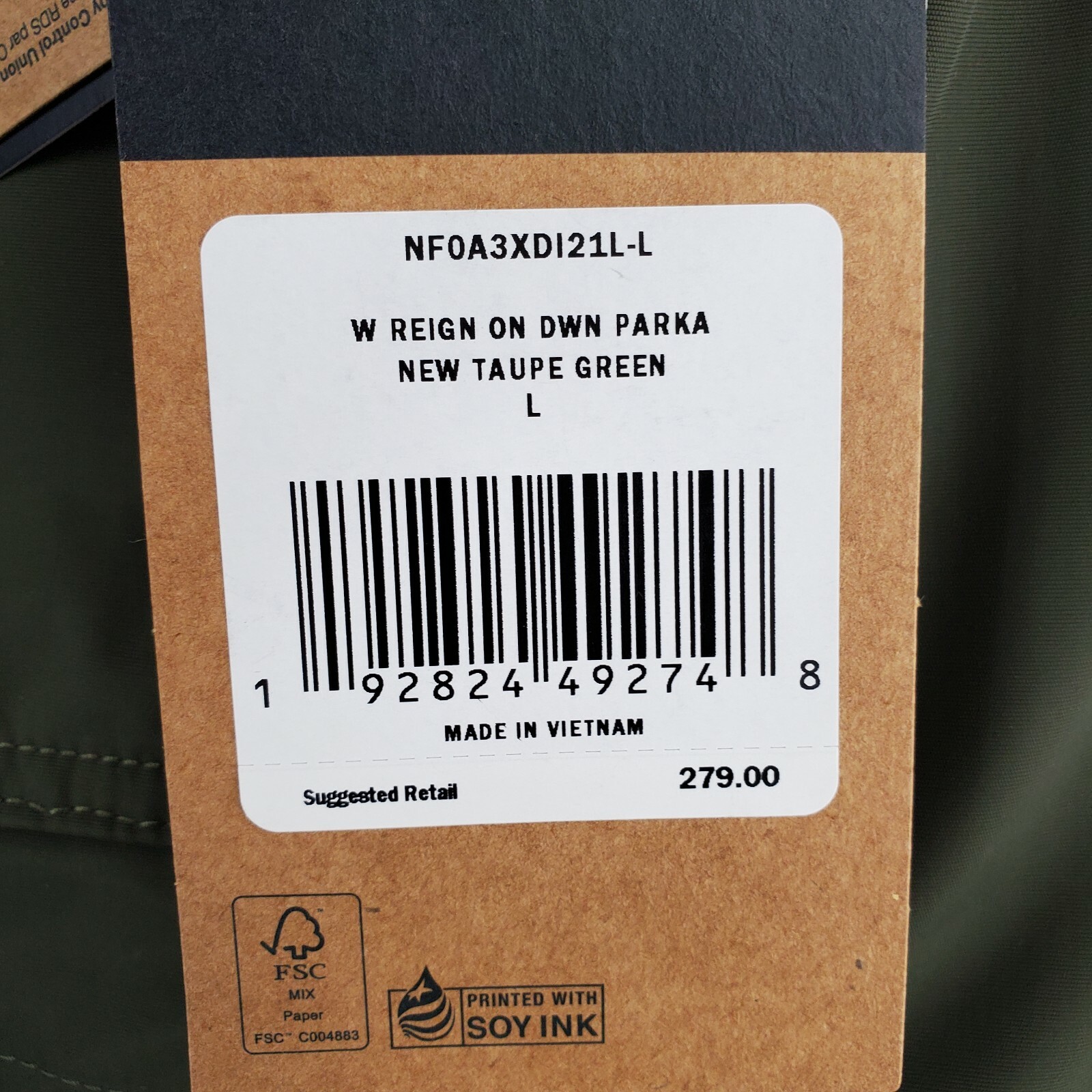 Pre-owned The North Face North Face 550 Size Large Womens Forest Green Jacket Coat Parka $279 Hooded