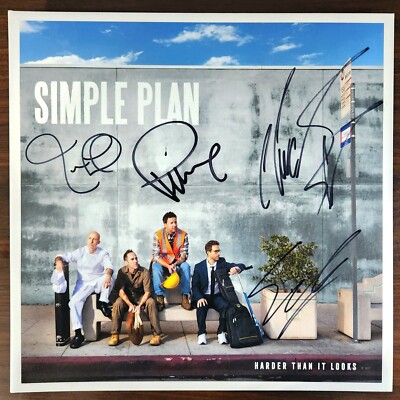 Simple Plan - Harder Than It Looks - Signed Yellow Translucent Vinyl - Ltd. 400.