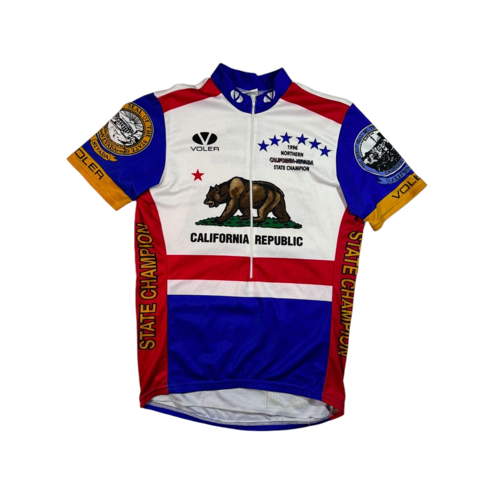 素敵でユニークな Cycling Voler 1996 Vintage Jersey State Nevada California メンズウェア