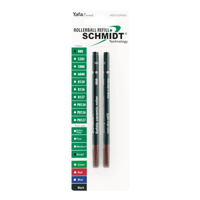 888 Technology Ceramic Rollerball Plastic Tube Refill Broad Point 1.0mm Black...