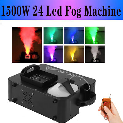 RGB LED 1500W Smoke Fog Machine DMX Wireless Stage DJ Smoke Fogger Disco Effect