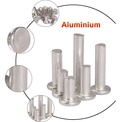 Aluminum Rivets Solid Flat Head Blind Rivet M3 M4 M5 M6 Length 5 -30mm GB109 AL