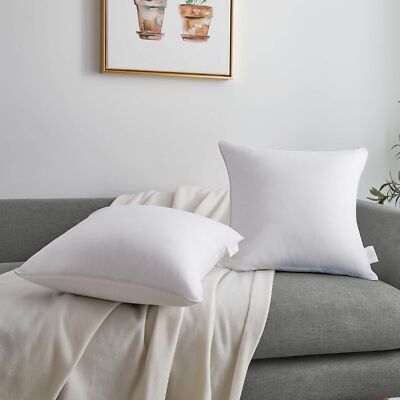 Oubonun 16 x 16 Pillow Inserts (Set of 2) - Throw Pillow Inserts with 100% Co...