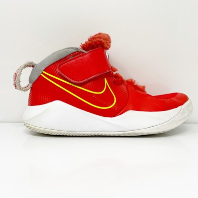 

Nike Boys Team Hustle D9 FF CT4063-600 Красные баскетбольные кроссовки Кроссовки Размер 11C, Красный, Team Hustle D9 Fast N Furry
