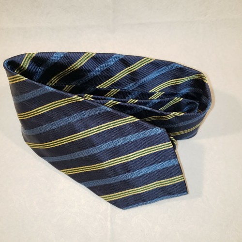 BROOKS BROTHER'S Makers All Silk Stripe Blue Tie Made In USA