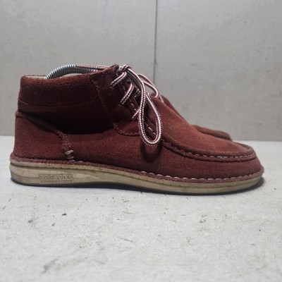 BIRKENSTOCK PASADENA  WOMEN'S LEATHER SUEDE LACED UP RED SNEAKERS  UK6 EU39