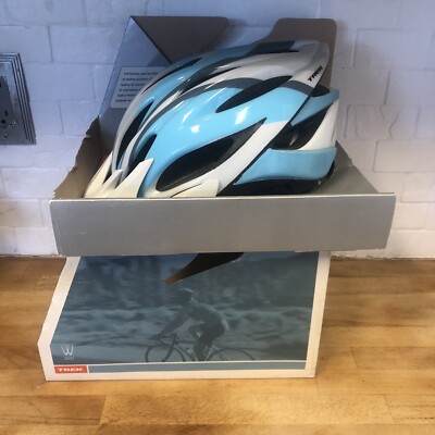 Trek Helmet INTERVAL Cycling Bike Size S/M Blue White Ziptite Bicycle Helmet