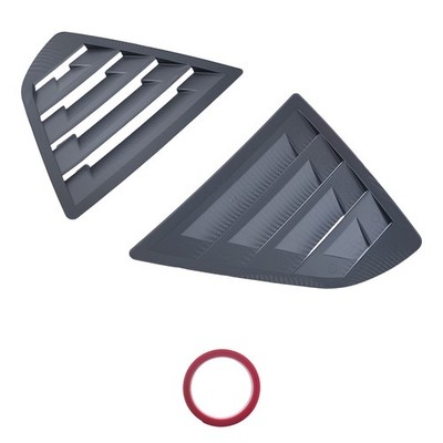 Carbon Fiber Look Quarter Window Louvers ABS for Toyota Camry 2018-2024 Painted