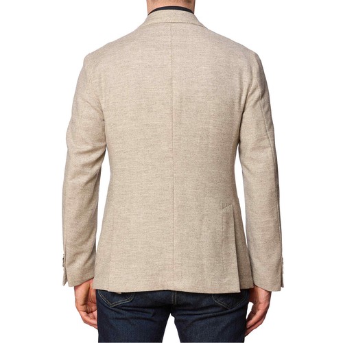 Pre-owned Sartoria Partenopea Beige Wool-cashmere Unlined Jacket Current Model