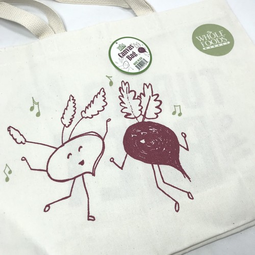 Whole Foods Reusable Canvas Bag Beet Turnip