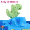 JOERSH 4Pcs Dinosaur Silicone Candy Molds Gummy Dinosaur Molds 8-Cavity Shaped with T-rex, Stegosaurus, Triceratops, Brontosaurus, Non-Stick for Chocolate, Cookie, Snacks, Cake Decorations