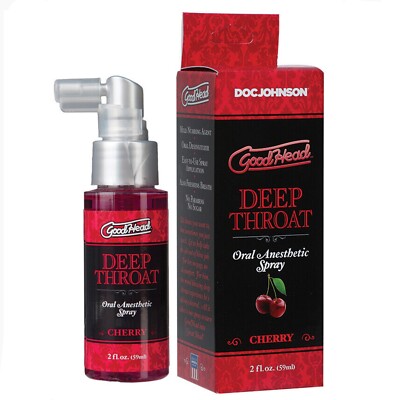 NEW DEEP THROAT SPRAY ORAL SEX GOODHEAD, CHERRY, BEST SELLER ORAL SPRAY .2 OZ