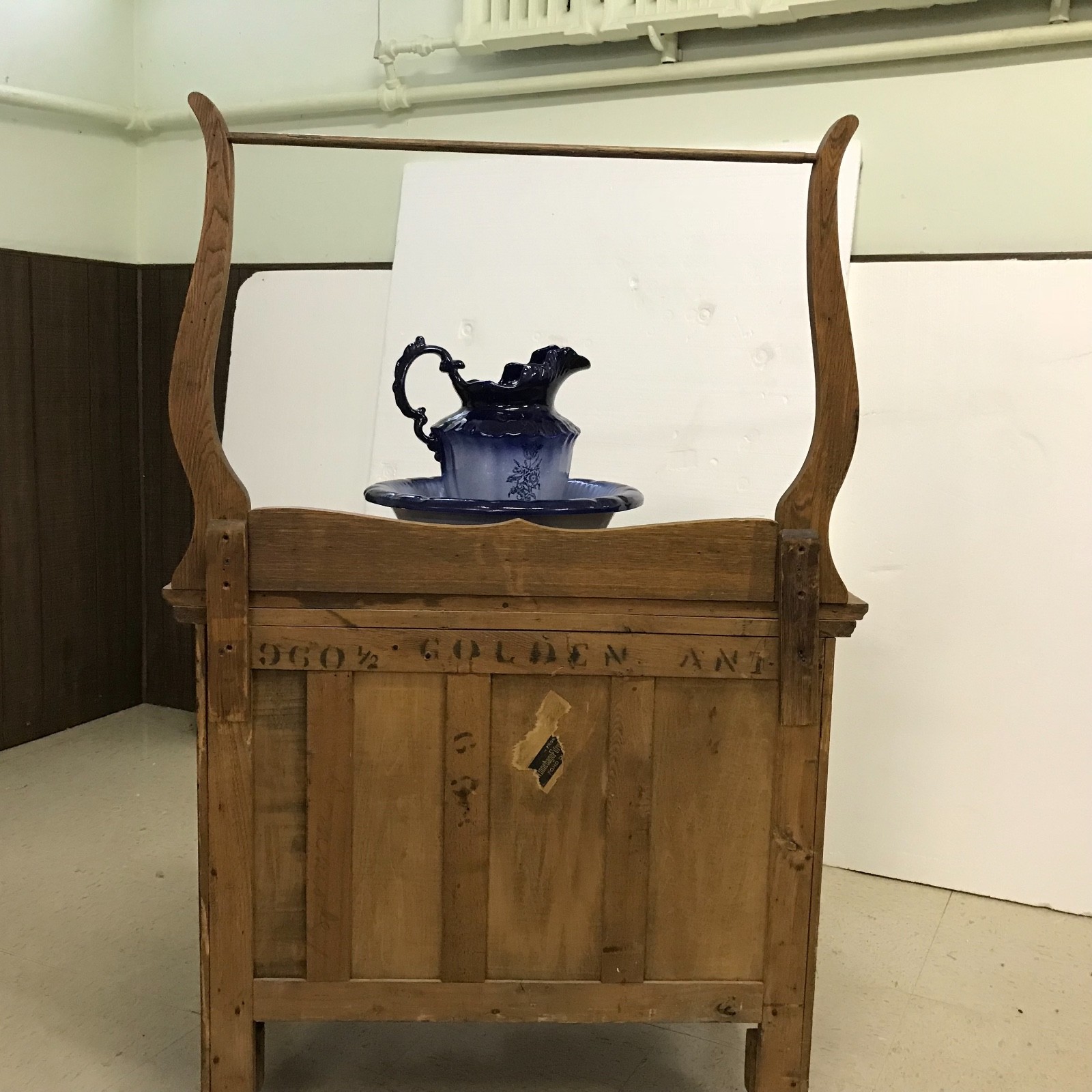 Wash Stand With Towel Bar plus Pitcher and Bowl