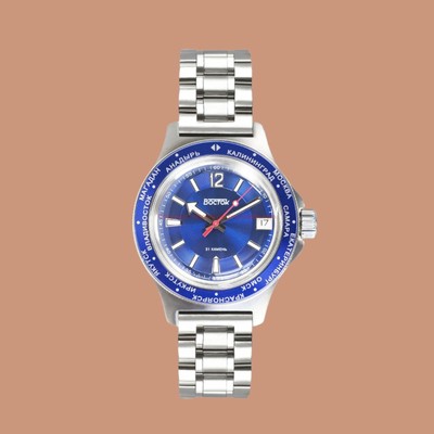 Pre-owned Vostok Amphibian Russian Diver Automatic Wristwatch - Usa Seller