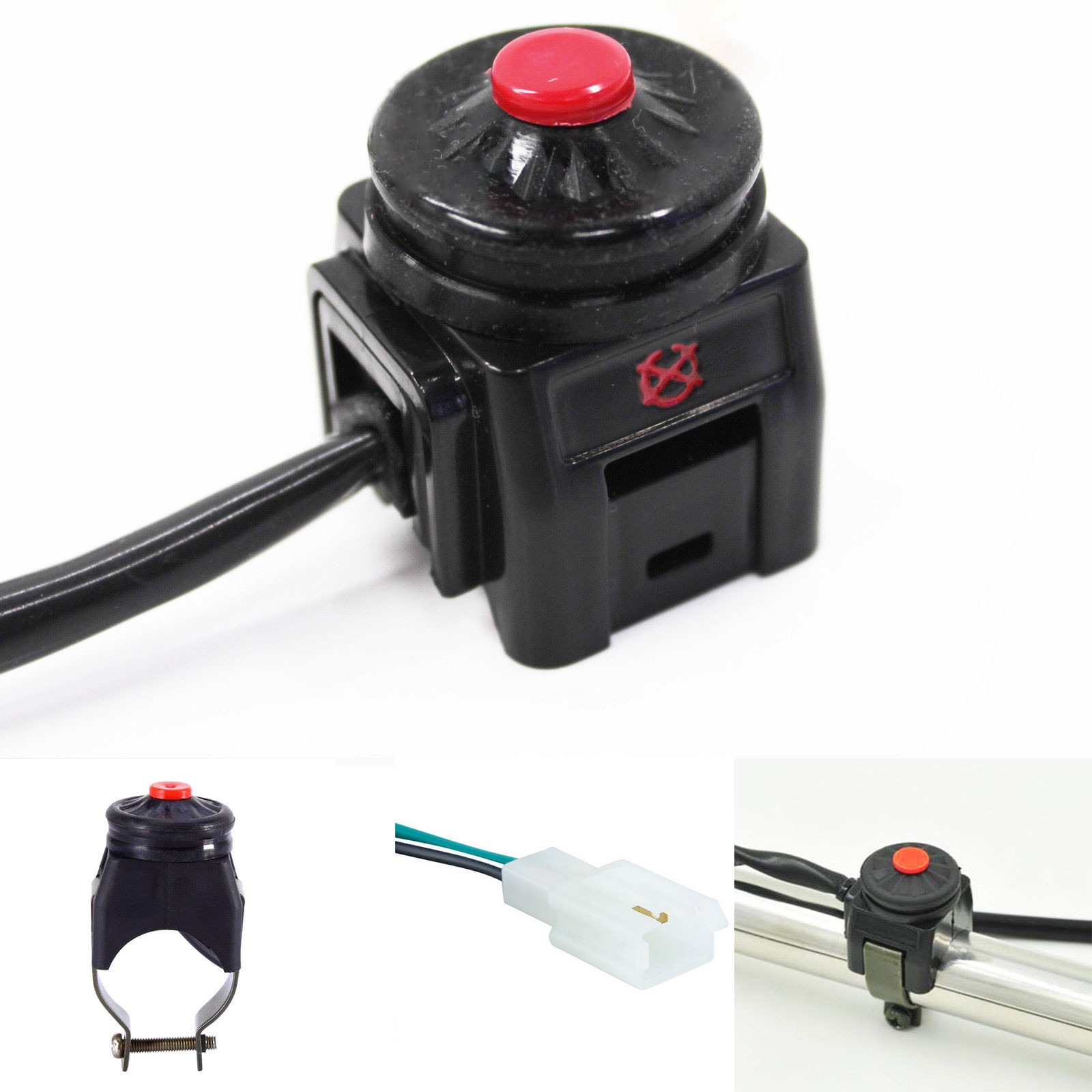 Motorcycle Kill Switch Horn Stop Button for 22mm Handlebar Pit Dirt Motor Bike eBay