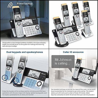 VTech IS8151-5 Super Long Range 5 Handset DECT 6.0 Cordless Super Phone for Home