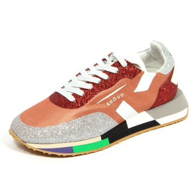 GHOUD H2390 SNEAKER DONNA GHOUD STAR LOW WOMAN GLITTER SHOES BRONZE/SILVER