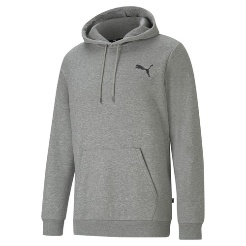 

[586690-53] Мужская флисовая толстовка с капюшоном Puma Essential с маленьким логотипом, Серый