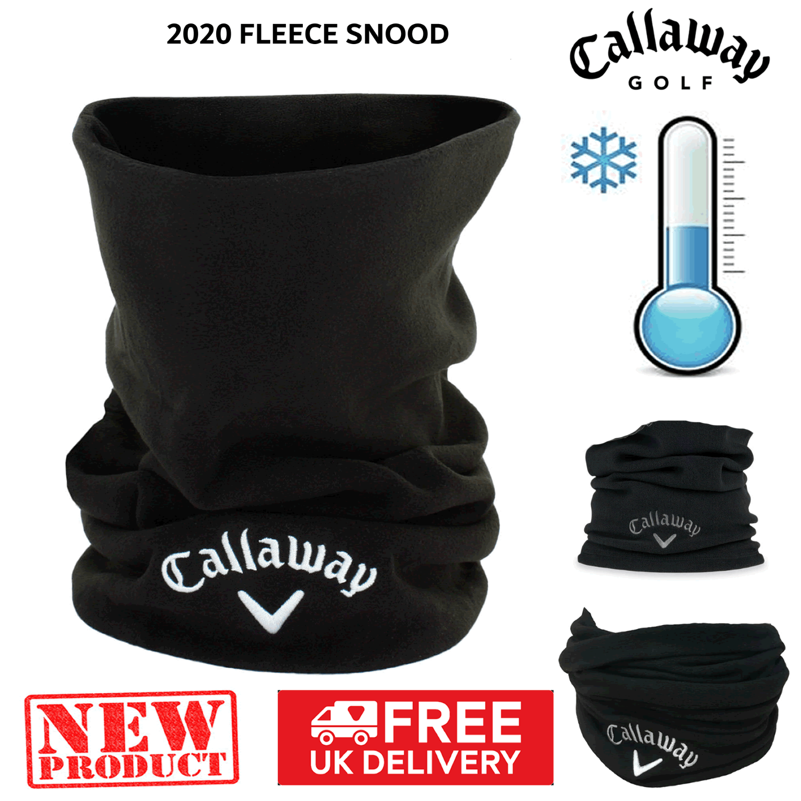 Callaway Ladies Golf Snood Neck Warmer - Pink/Grey Callaway Ladies Golf Snood Neck Warmer - Pink/Grey