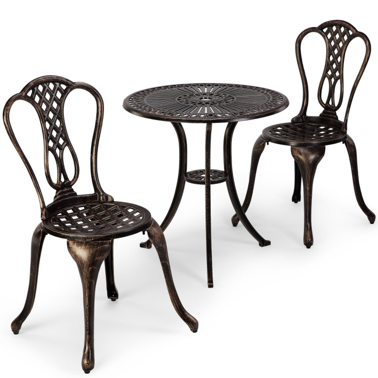 Brushed Bronze Bistro Set Outdoor Garden Patio Furniture Cast Brushed Bronze Bistro Set Outdoor Garden Patio Furniture Cast Aluminium Non Rust