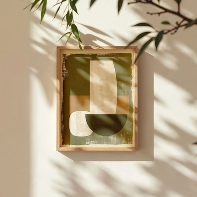 Olive Botanica – Pottery | Abstract Botanical Olive Wall Art Print