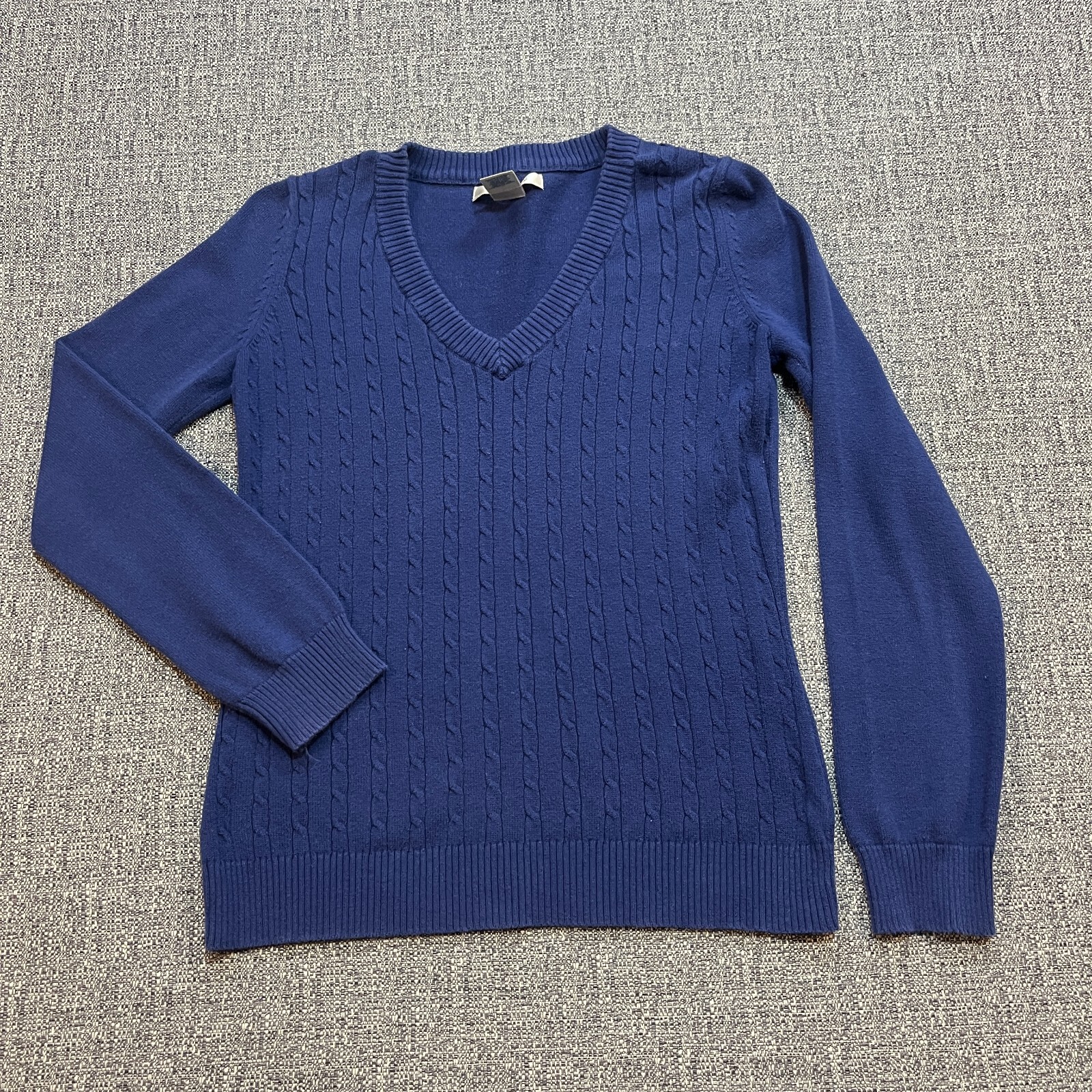 Austin Clothing  Sweater Womens Small Blue Long Sleeve V Neck Pullover