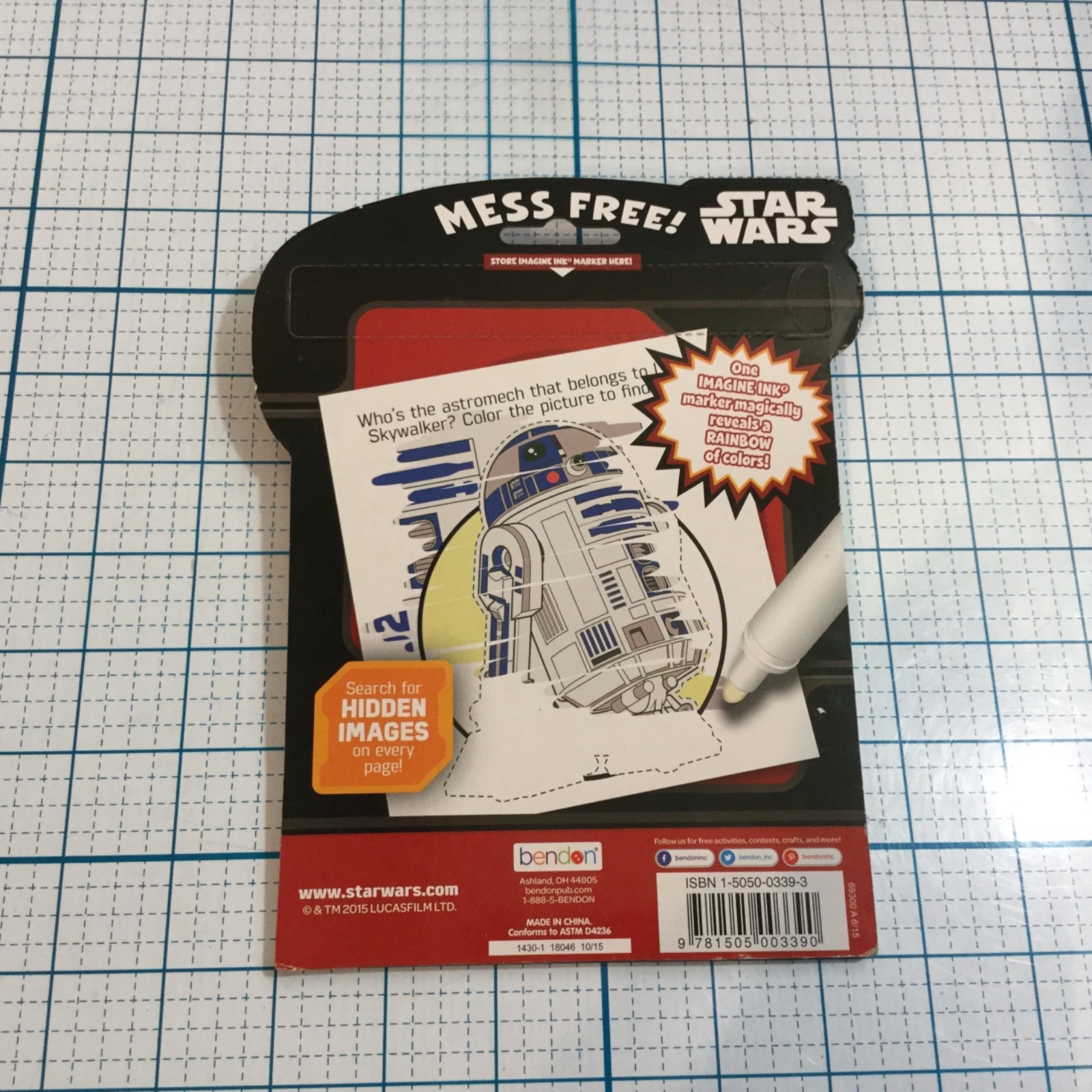 (2) IMAGINE INK Magic Ink Activity Books w/Marker: STAR WARS THE FORCE AWAKENS