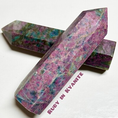 Ruby In Kyanite Tower Natural Crystal Point Decoration