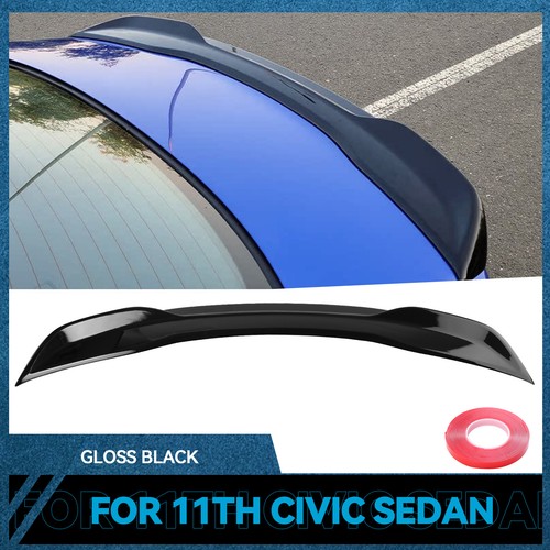 For 2022 23 2024 Honda Civic 4Dr Si Factory Style Trunk Spoiler Wing GLOSS BLACK