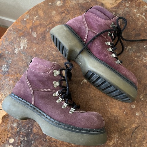 Vintage 90s Y2K L.E.I. Platform Chunky Purple Suede Boots Vintage 90s Y2K L.E.I. Platform Chunky Purple Suede Boots