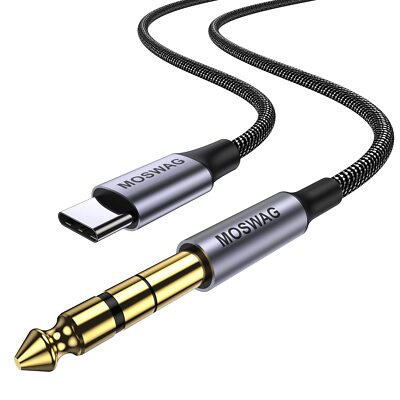 	USB C to 6.35mm 1/4 inch TRS Cable 3.28FT/1MeterType C to 1/4 Audio Adapter	