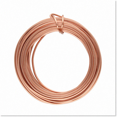 Premium Square Wire Elements - Soft Temper 18 Gauge, 7 Yard Copper Color Beading
