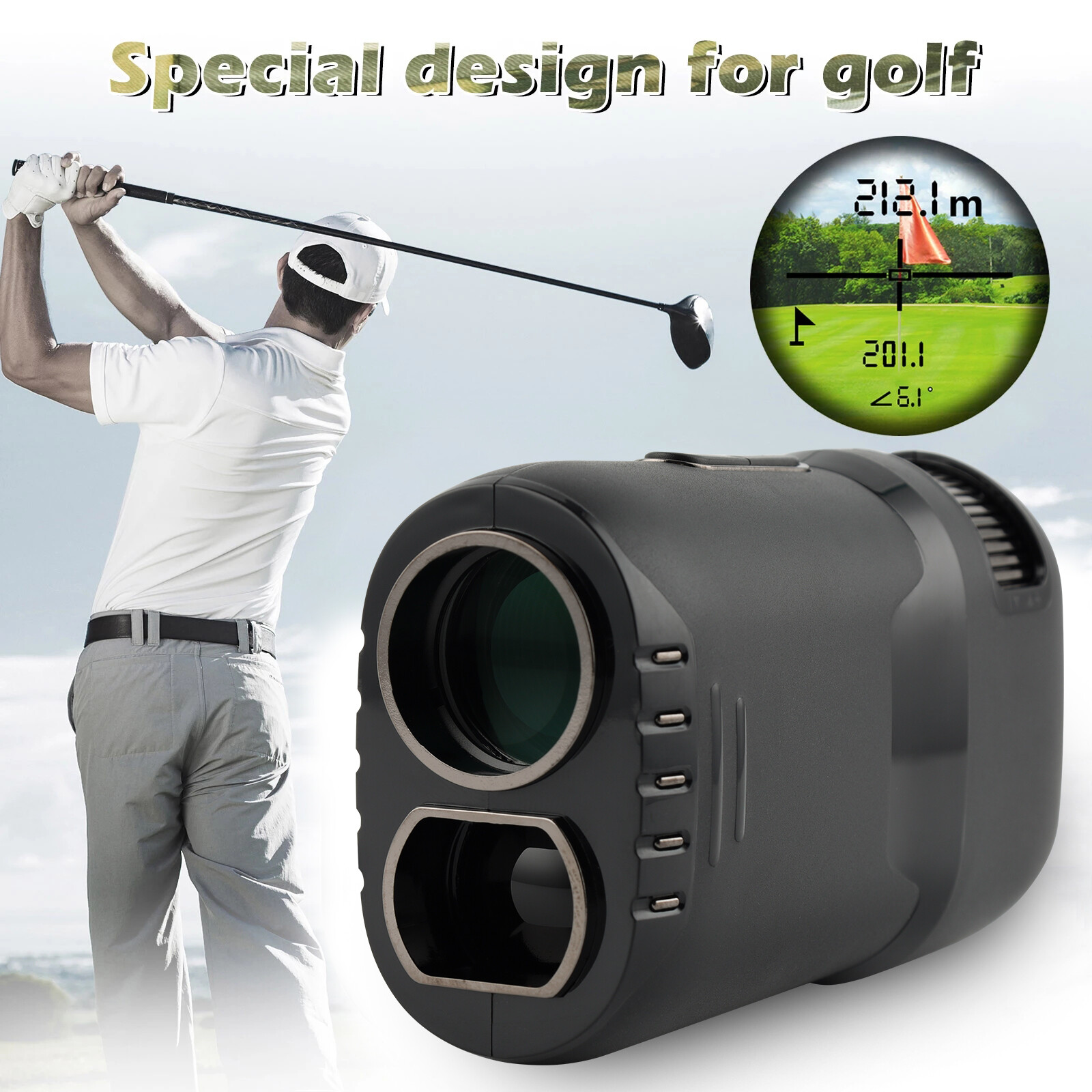 Hunting Laser 6x Telescope Rangefinder Scope Distance Meter 