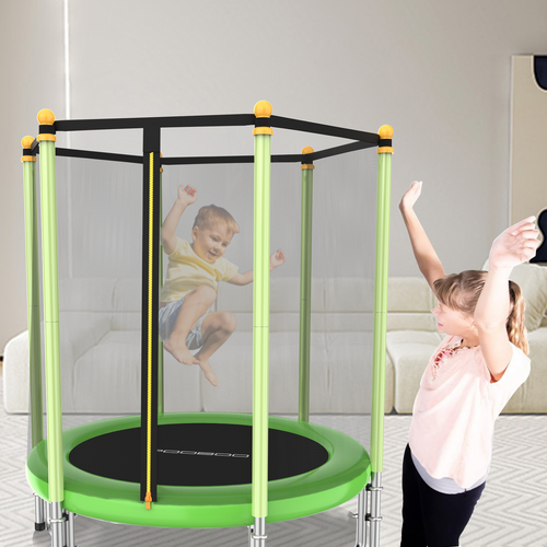 Trampoline with Safety Enclosure Net Round Trampoline Jumping Mat for Kids Adult