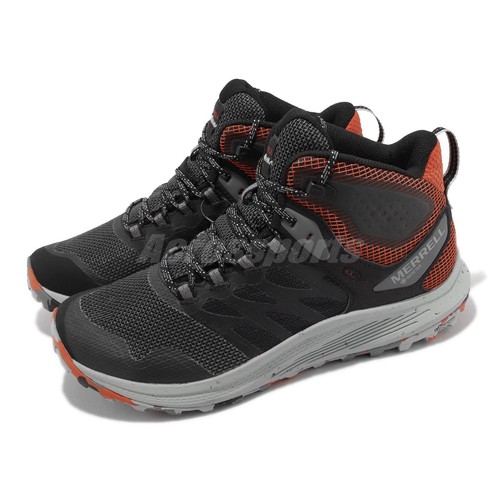 Merrell Nova 3 Mid GTX Gore-Tex Black Tangerine Men Outdoors Hiking J067615