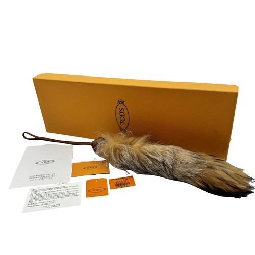 TODSチャーム Authentic TOD'S Fox Fur Bag Charm Brown Leather #36634581 | eBay
